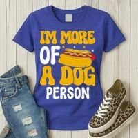 Funny Hotdog Lover I'm More A Dog Person Women's T-Shirt thumb 3