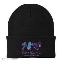 Faith Hope Love Ribbon Thyroid Cancer Awareness Beanie thumb 0