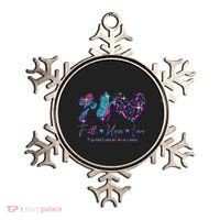 Faith Hope Love Ribbon Thyroid Cancer Awareness Ornament thumb 0