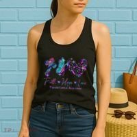 Faith Hope Love Ribbon Thyroid Cancer Awareness Women's Tank Top thumb 2