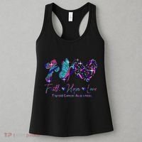 Faith Hope Love Ribbon Thyroid Cancer Awareness Women's Tank Top thumb 3