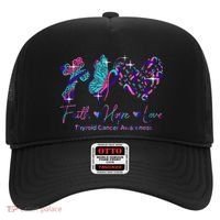 Faith Hope Love Ribbon Thyroid Cancer Awareness Hat thumb 0