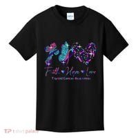 Faith Hope Love Ribbon Thyroid Cancer Awareness Kids T-Shirt thumb 0