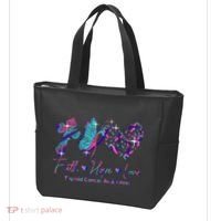 Faith Hope Love Ribbon Thyroid Cancer Awareness Tote Bag thumb 3