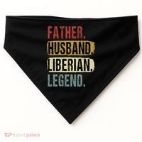 Father Husband Liberian Legend Liberia Dad Fathers Day USA-Made Doggie Bandana thumb 0