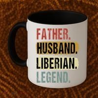 Father Husband Liberian Legend Liberia Dad Fathers Day Coffee Mug thumb 2