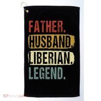 Father Husband Liberian Legend Liberia Dad Fathers Day Golf Towel thumb 0