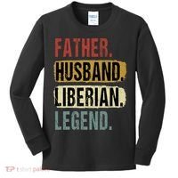 Father Husband Liberian Legend Liberia Dad Fathers Day Kids Long Sleeve Shirt thumb 0