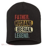 Father Husband Liberian Legend Liberia Dad Fathers Day Short Acrylic Beanie thumb 0