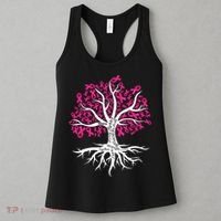 Faith Hope Love Tree Pink Ribbon Breast Cancer Awareness Women's Tank Top thumb 3