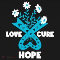 Faith Hope Love Cure Ovarian Cancer Awareness Teal Ribbon Meaningful Gift Women's Hoodie thumb 2