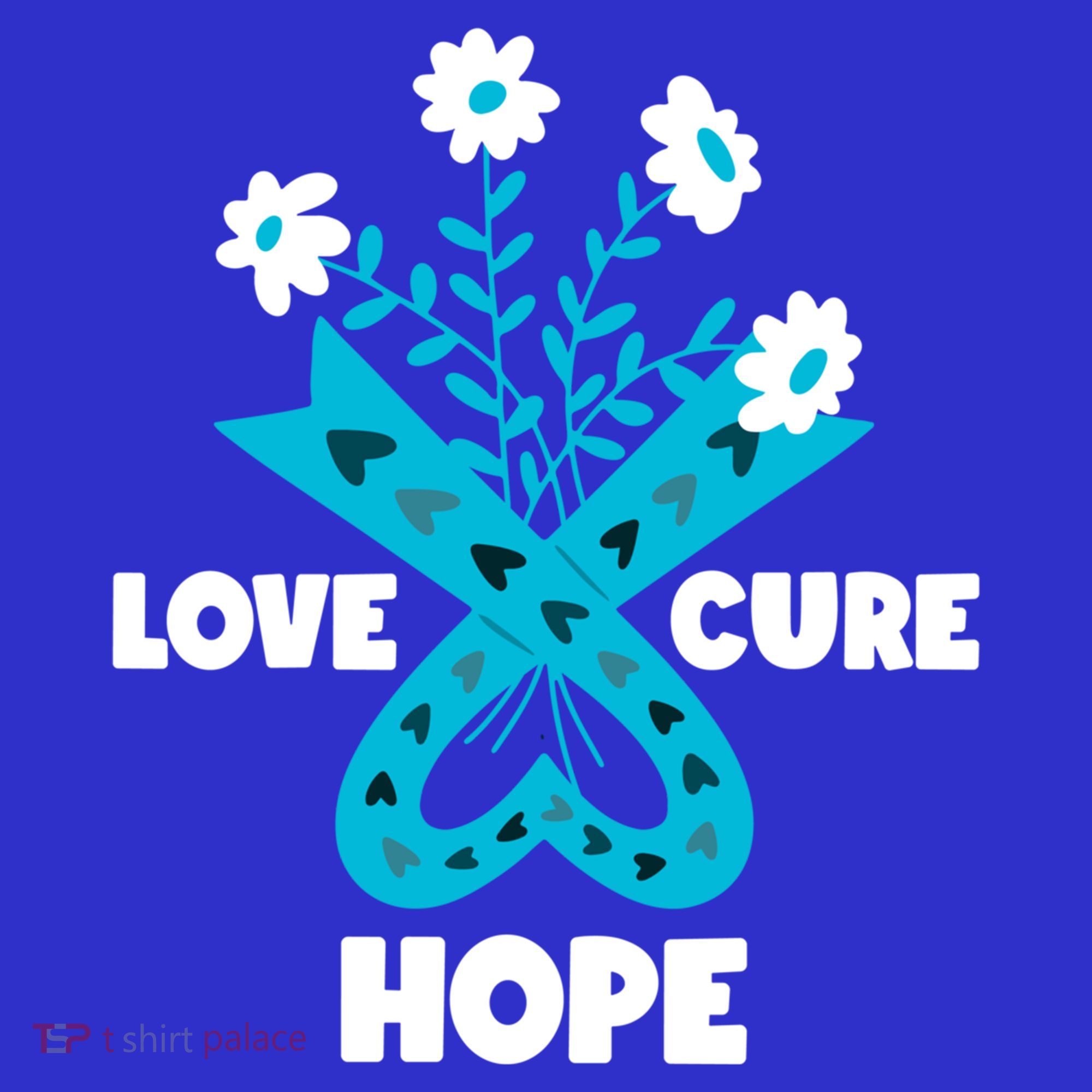Faith Hope Love Cure Ovarian Cancer Awareness Teal Ribbon Meaningful Gift Women's Tank Top