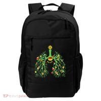 Festive Holiday Lung Ornament for Respiratory Therapists Backpack thumb 0