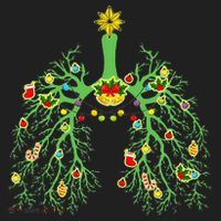 Festive Holiday Lung Ornament for Respiratory Therapists Beanie thumb 2