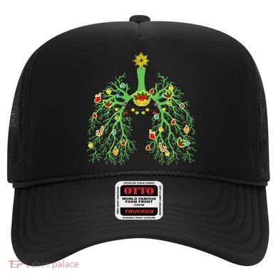 Festive Holiday Lung Ornament for Respiratory Therapists Hat