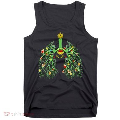 Festive Holiday Lung Ornament for Respiratory Therapists Tank Top