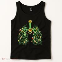 Festive Holiday Lung Ornament for Respiratory Therapists Tank Top thumb 2