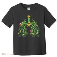 Festive Holiday Lung Ornament for Respiratory Therapists Toddler T-Shirt thumb 0