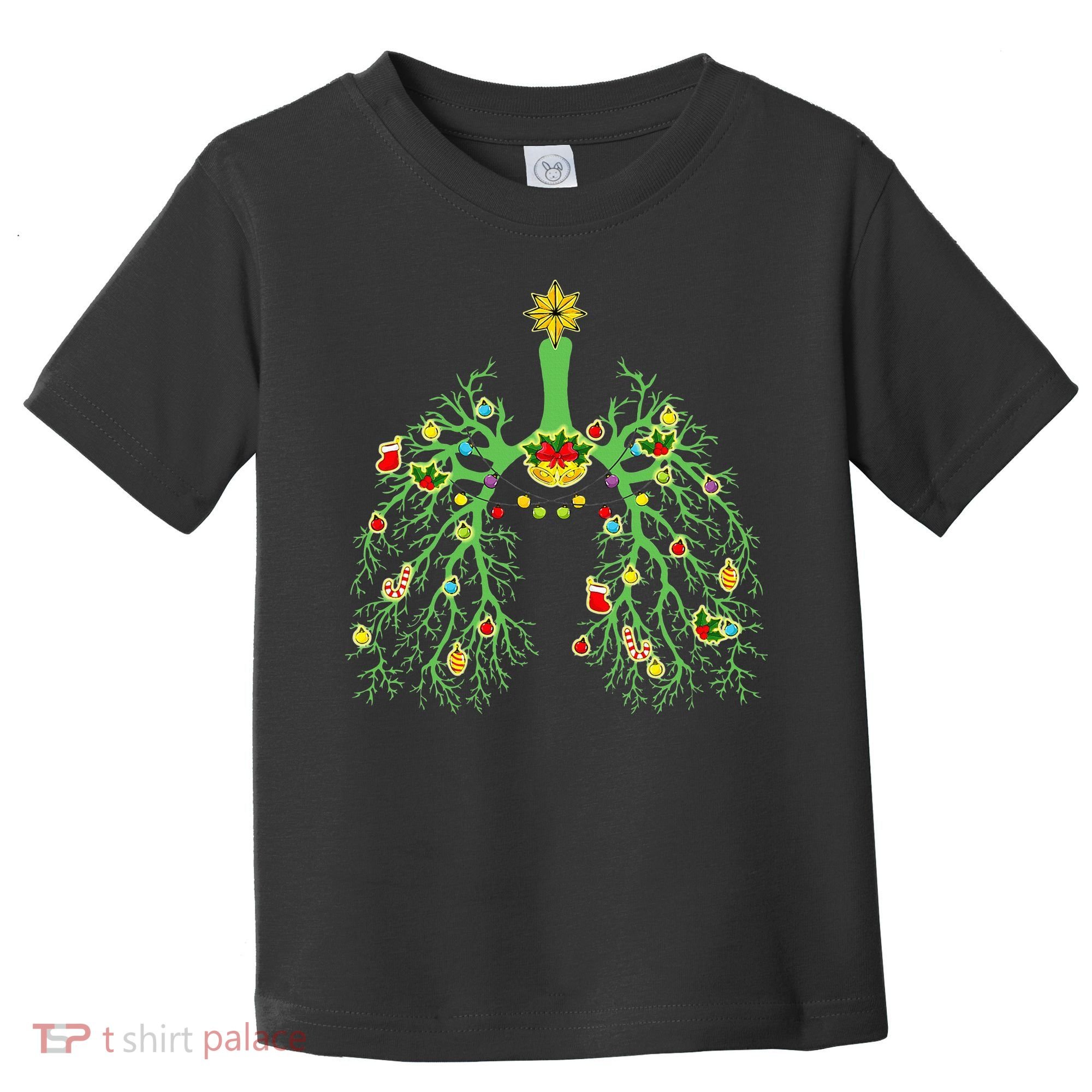 Festive Holiday Lung Ornament for Respiratory Therapists Toddler T-Shirt