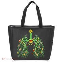 Festive Holiday Lung Ornament for Respiratory Therapists Tote Bag thumb 0