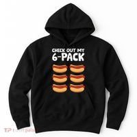 Funny Hotdog Lover Check Out My 6 Pack Hot Dog Hoodie thumb 0