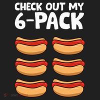 Funny Hotdog Lover Check Out My 6 Pack Hot Dog Beanie thumb 2