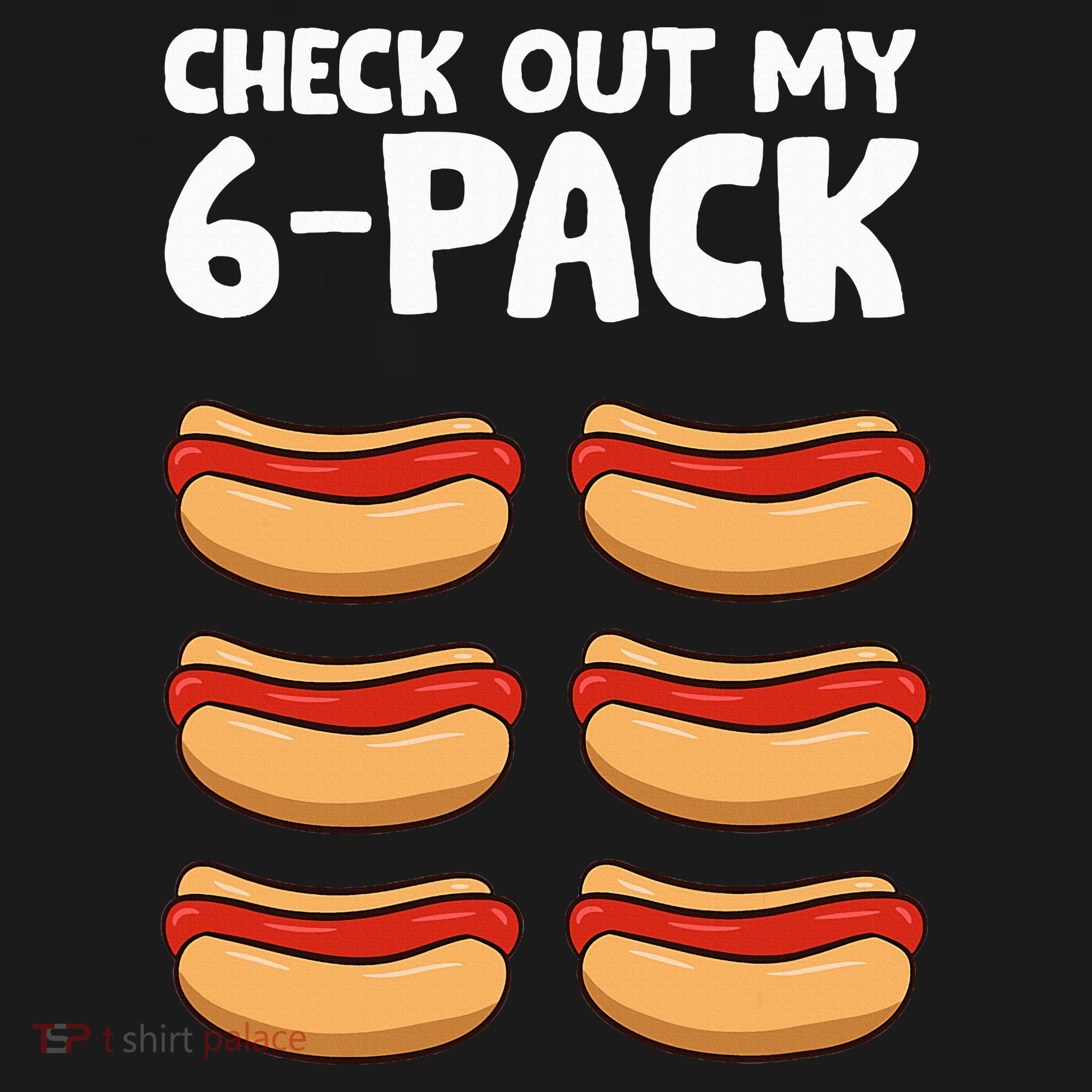 Funny Hotdog Lover Check Out My 6 Pack Hot Dog Coaster