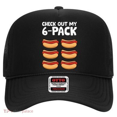 Funny Hotdog Lover Check Out My 6 Pack Hot Dog Hat