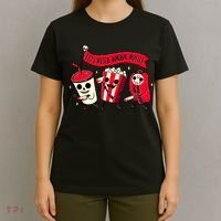 Funny Halloween Let's Watch Horror Movies Theater Food T-Shirt thumb 4