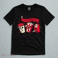 Funny Halloween Let's Watch Horror Movies Theater Food T-Shirt thumb 5