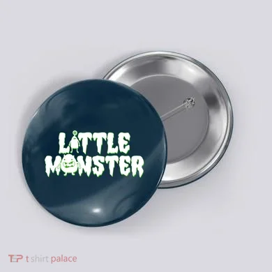 Funny Halloween Little Monster Button