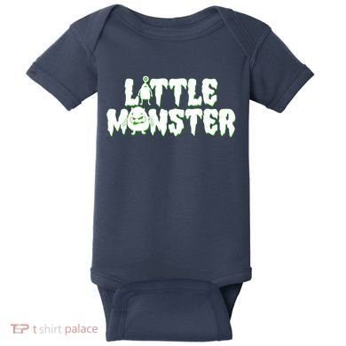 Funny Halloween Little Monster Baby Bodysuit
