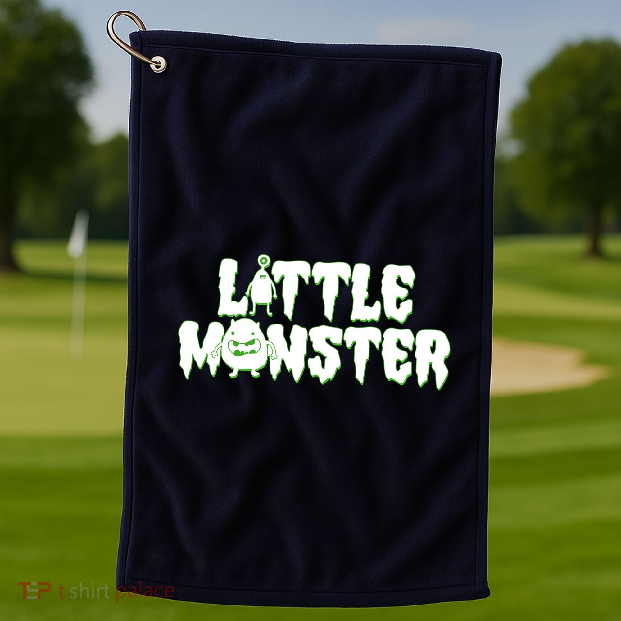 Funny Halloween Little Monster Golf Towel