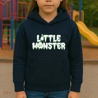 Funny Halloween Little Monster Kids Hoodie thumb 3
