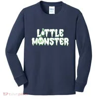 Funny Halloween Little Monster Kids Long Sleeve Shirt thumb 0