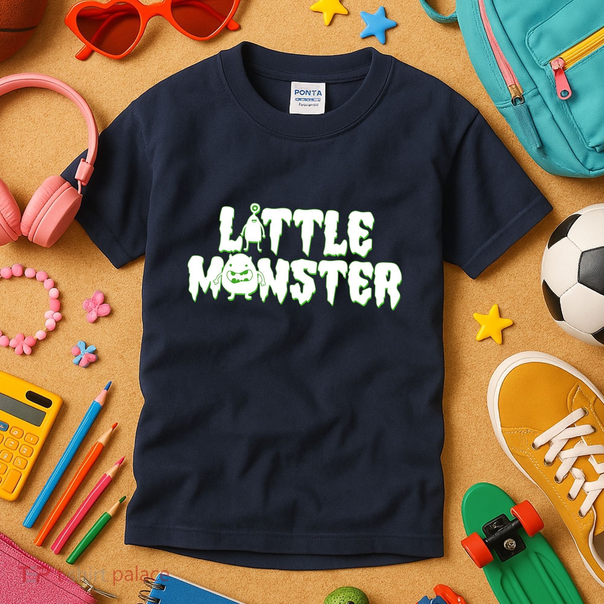 Funny Halloween Little Monster Kids T-Shirt