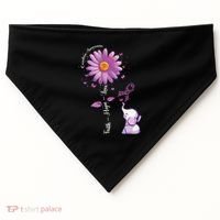 Faith Hope Love Sunflower Elephant Overdose Awareness USA-Made Doggie Bandana thumb 0