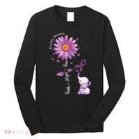 Faith Hope Love Sunflower Elephant Overdose Awareness Long Sleeve Shirt thumb 0