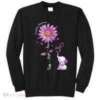 Faith Hope Love Sunflower Elephant Overdose Awareness Sweatshirt thumb 0