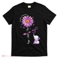 Faith Hope Love Sunflower Elephant Overdose Awareness T-Shirt thumb 0