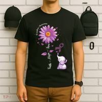Faith Hope Love Sunflower Elephant Overdose Awareness T-Shirt thumb 6