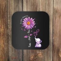 Faith Hope Love Sunflower Elephant Overdose Awareness Coaster thumb 0