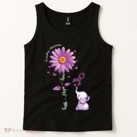 Faith Hope Love Sunflower Elephant Overdose Awareness Tank Top thumb 2