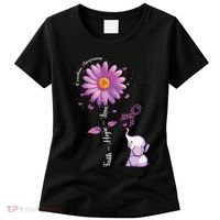 Faith Hope Love Sunflower Elephant Overdose Awareness Women's T-Shirt thumb 0