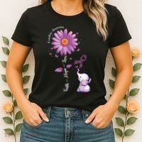 Faith Hope Love Sunflower Elephant Overdose Awareness Women's T-Shirt thumb 2