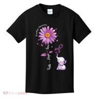 Faith Hope Love Sunflower Elephant Overdose Awareness Kids T-Shirt thumb 0