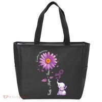 Faith Hope Love Sunflower Elephant Overdose Awareness Tote Bag thumb 0