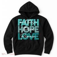 Faith Hope Love And These Three Remain Religious Christian Hoodie thumb 0