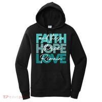 Faith Hope Love And These Three Remain Religious Christian Women's Hoodie thumb 0