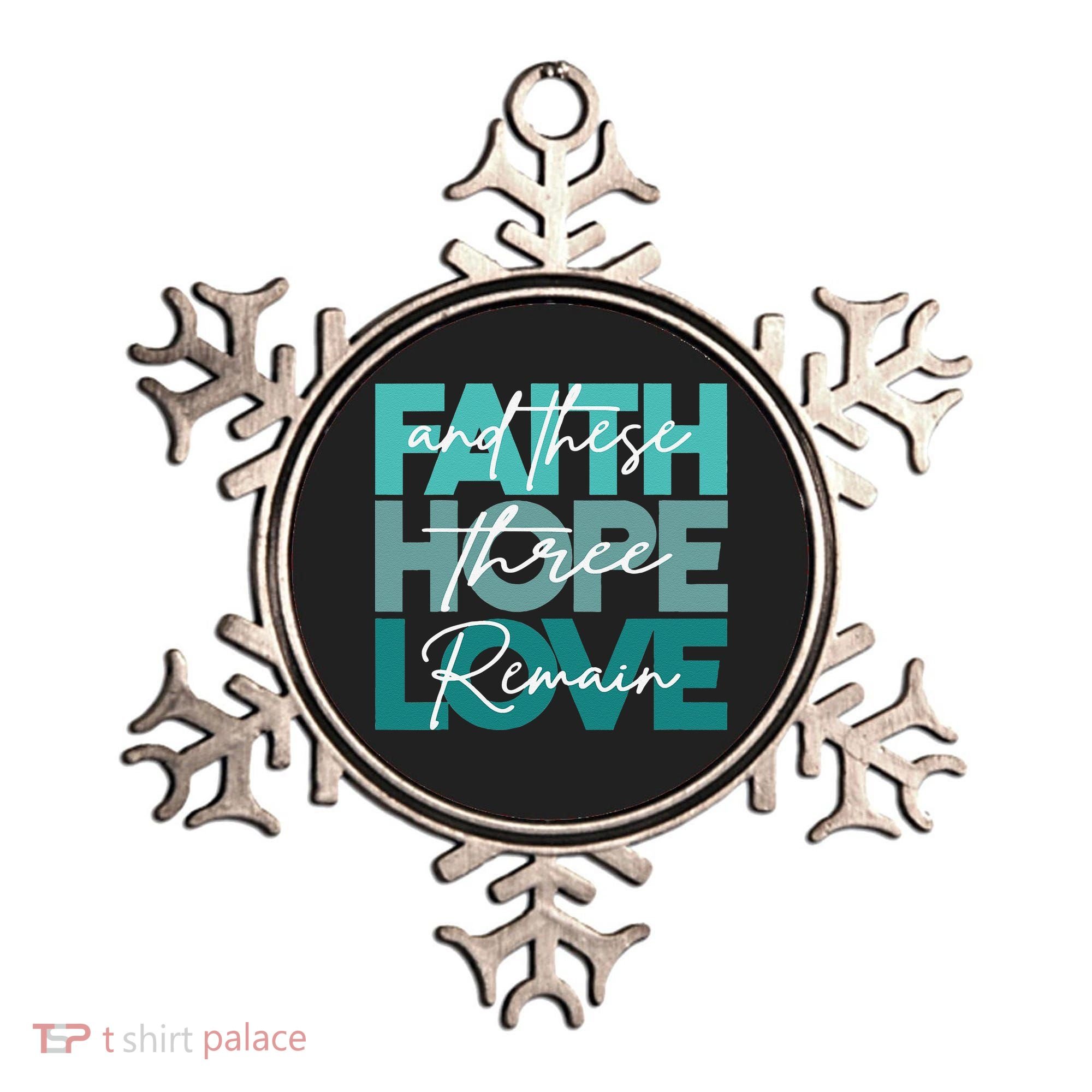 Faith Hope Love And These Three Remain Religious Christian Ornament
